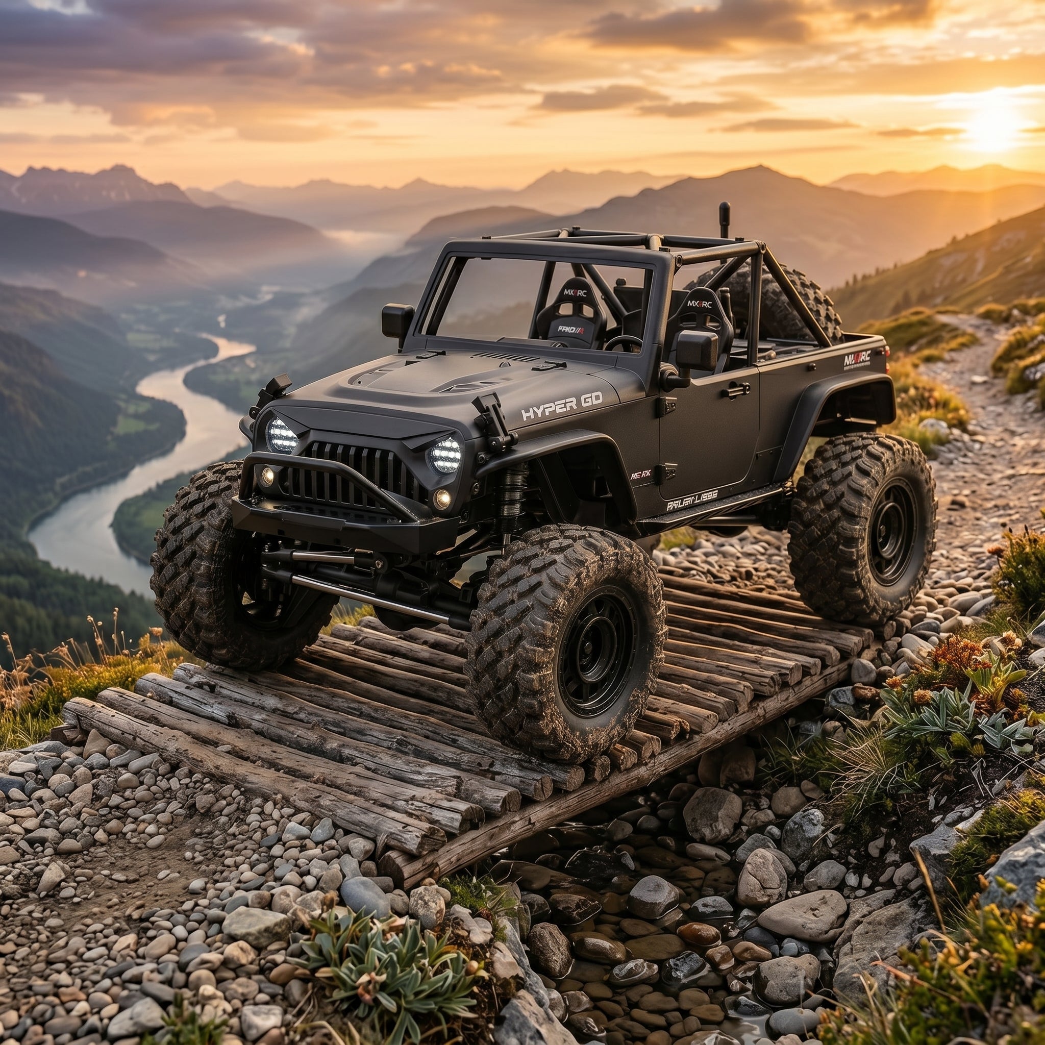 1/12 Scale 4WD RC Rock Crawler | Brushless Metal Body Off-Road RC Truck | Portal Axles | Waterproof | 2 Batteries