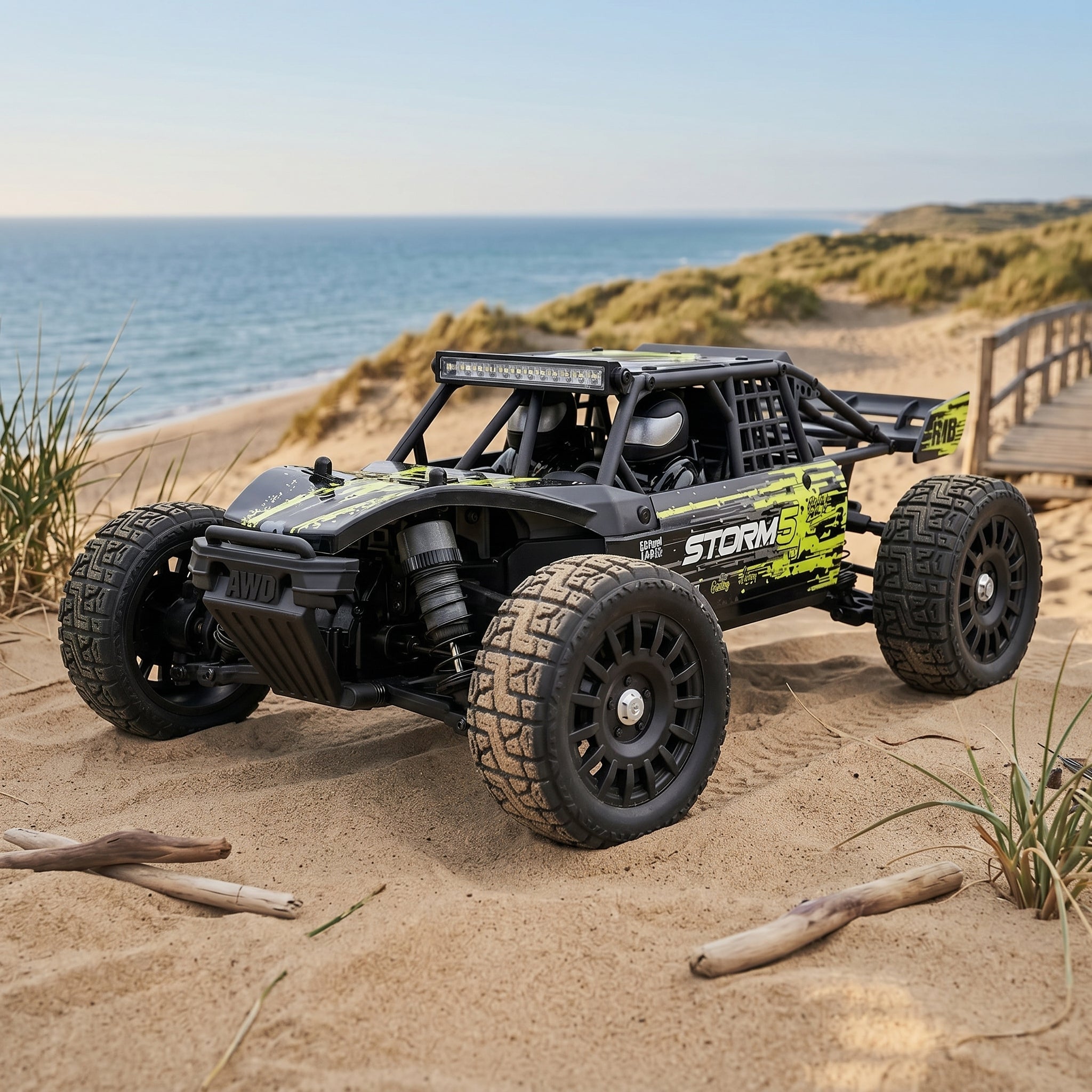 Haiboxing 18856 1:18 Scale 4WD RC Dune Buggy | 36KM/H Off-Road RC Car | Splash-Proof | 2 Batteries | Kids & Adults
