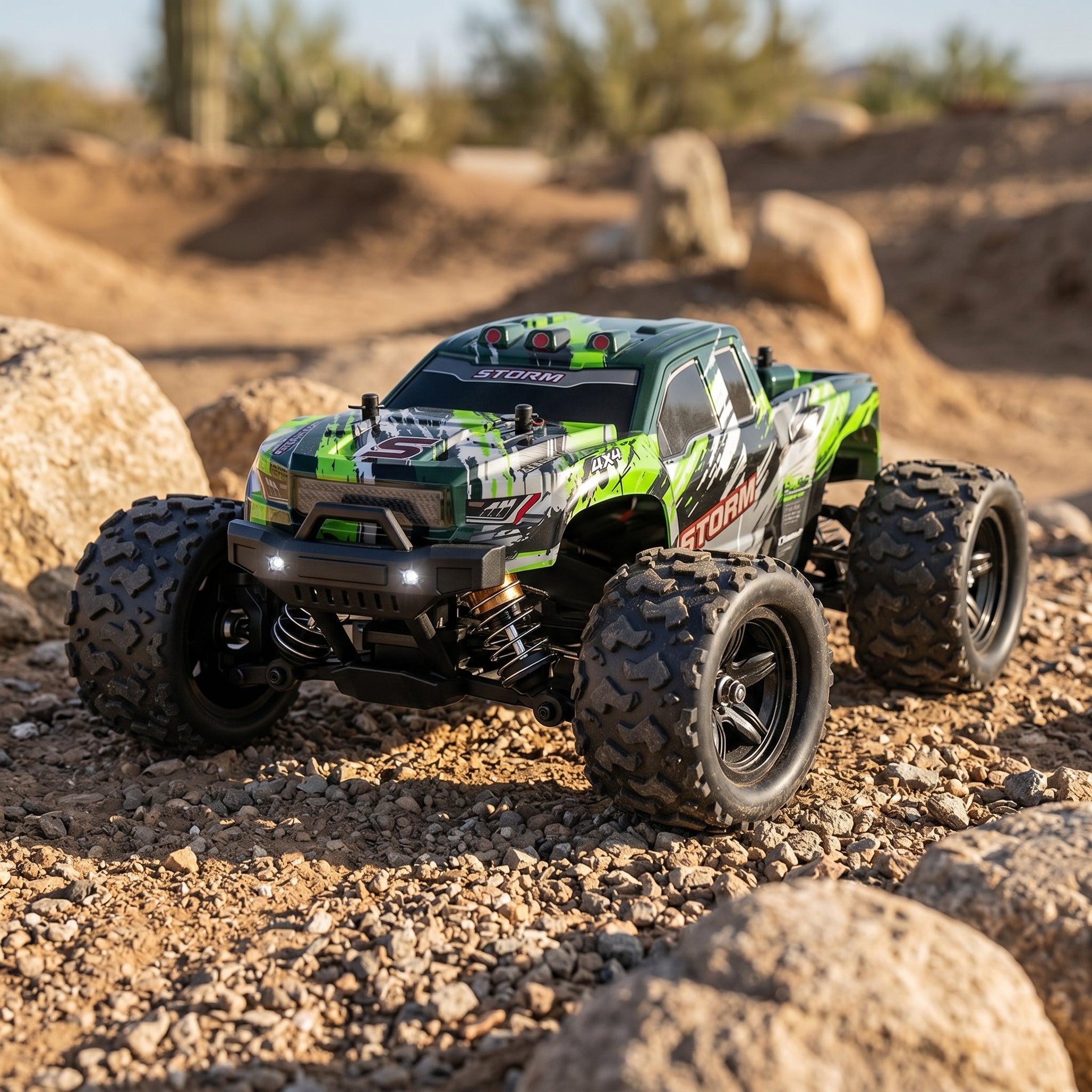 Off-Road RC Truck 1/18 4WD 40KMH | Beginner-Friendly Remote Control Car - 2 Batteries 50 Min Play
