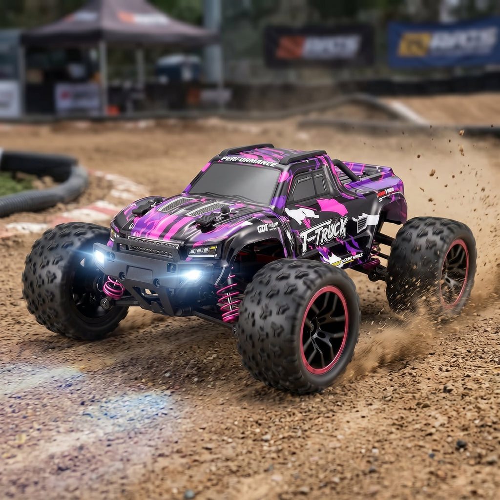 Off-Road RC Truck 1/18 Brushless 48KMH 4WD | Fast RC Car for Adults & Kids - 2 Batteries Included