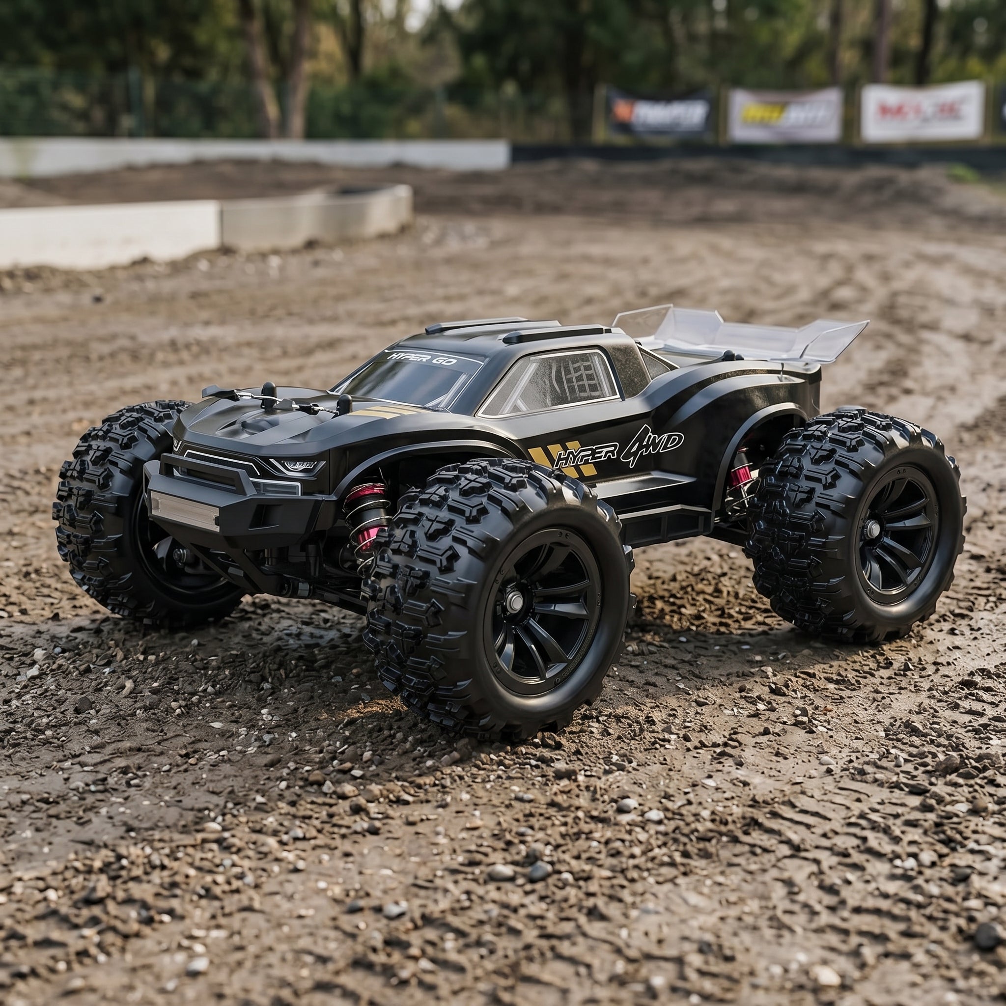 1/16 RC Monster Truck Brushless 4WD - 42 MPH Fast RC Car, 2 Batteries