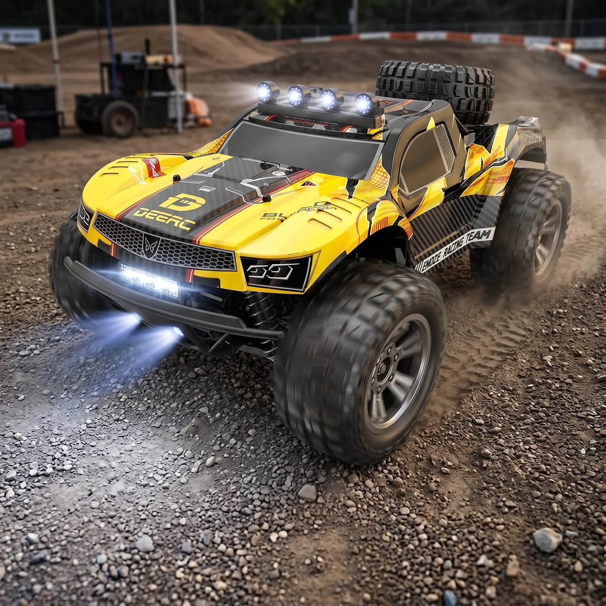 Toyllo 9201E 1/10 RC Short Course Truck, 48 KM/H 4WD Off-Road Remote Control Truck with Lights & 2 Batteries