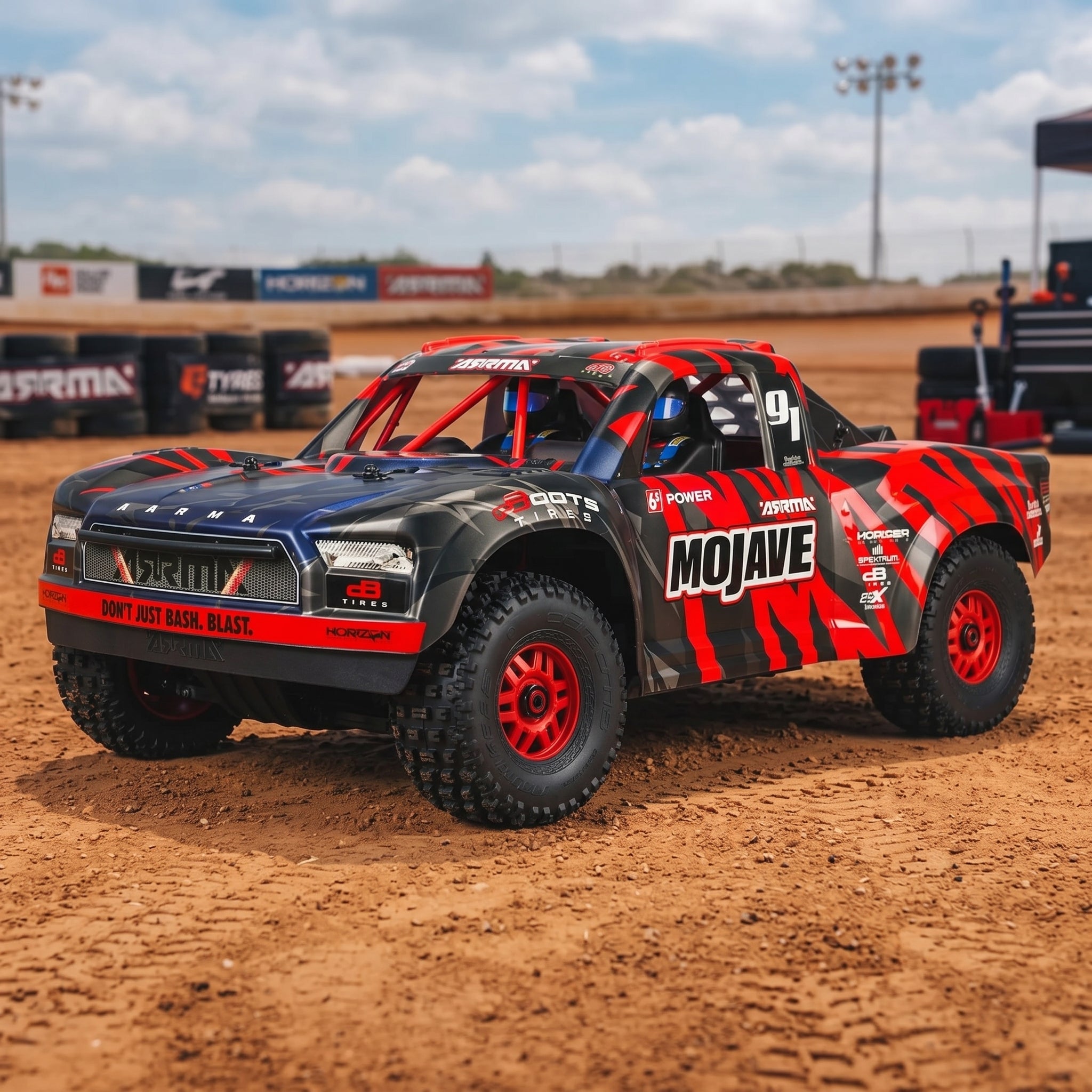 ARRMA Mojave 6S V2 1/7 Scale 4WD RC Truck | 60+ MPH Brushless Desert Truck | Spektrum RTR RC Car for Adults