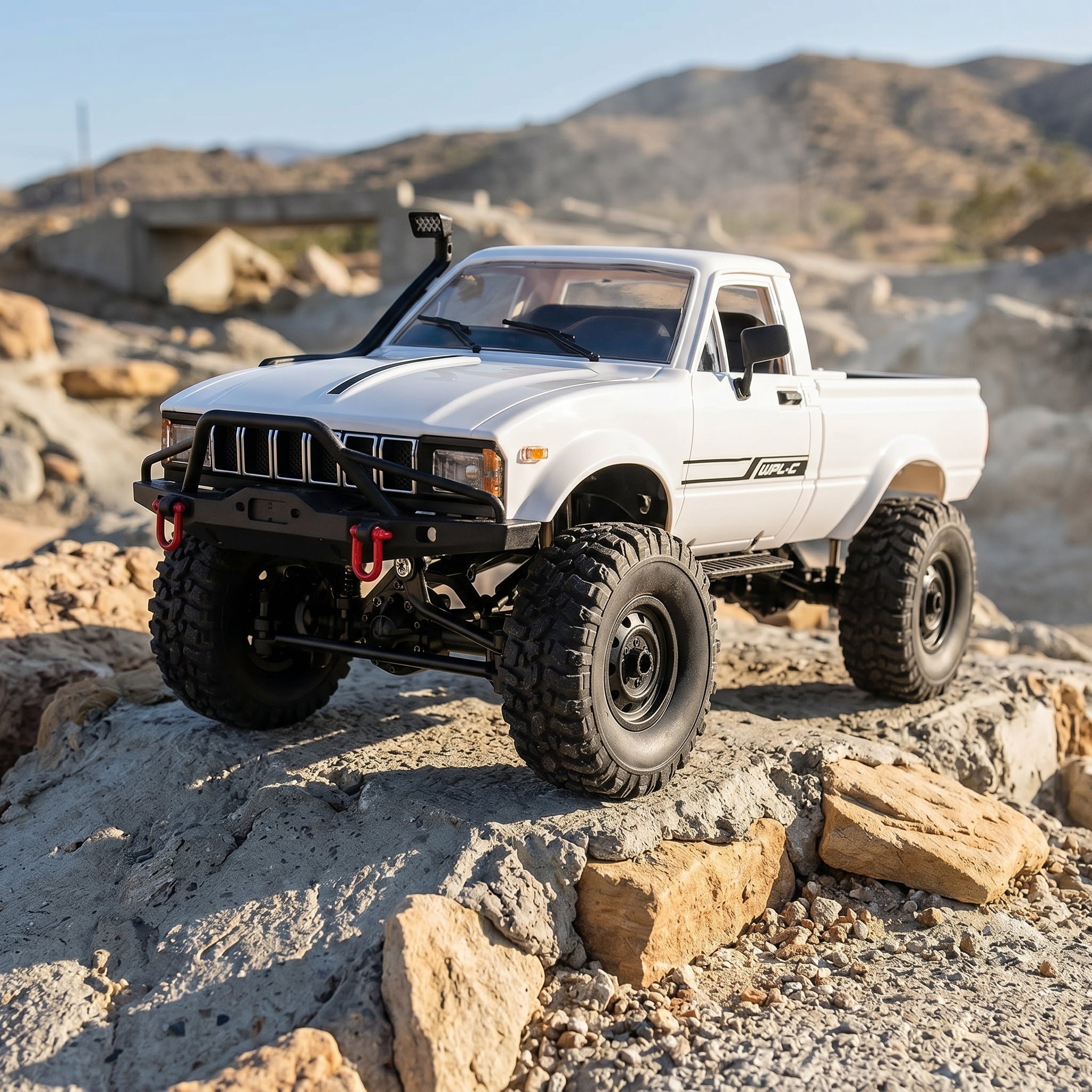 Toyllo WPL C24-1 1/16 RC Rock Crawler, 4WD RTR with 2.4GHz Remote, Throttle & Steering Control