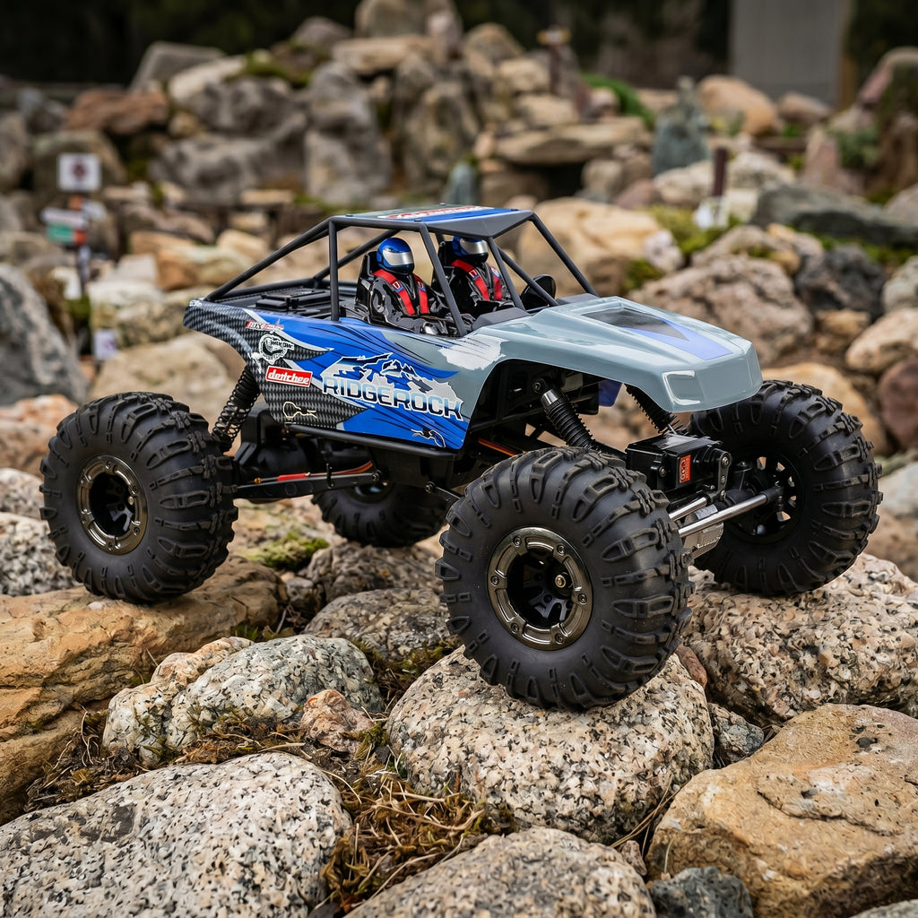 Danchee Ridgerock 1/10 Scale 4WD RC Rock Crawler | Dual Motor 4-Wheel Steering Off-Road RC Truck | RTR Battery Included
