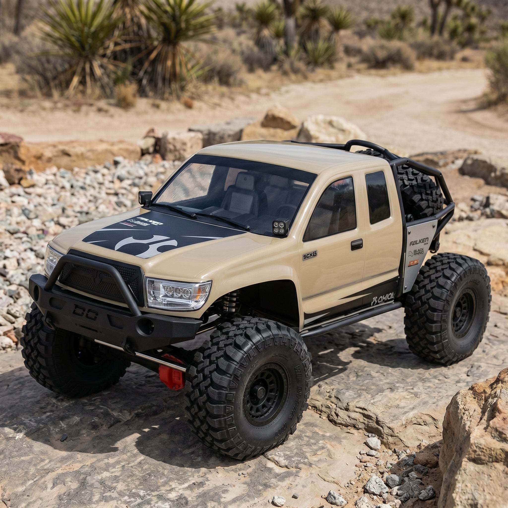 RC Rock Crawler 1/6 Axial SCX6 Honcho 4WD RTR | Large Scale Brushless RC Crawler - Sand & Red