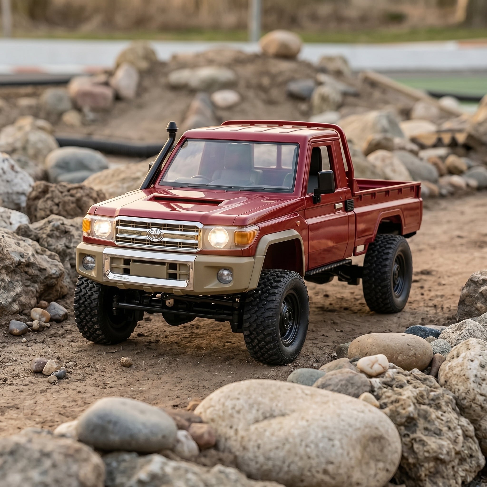 1/12 RC Pickup Truck 4WD — Off-Road Rock Crawler Remote Control Car with LED