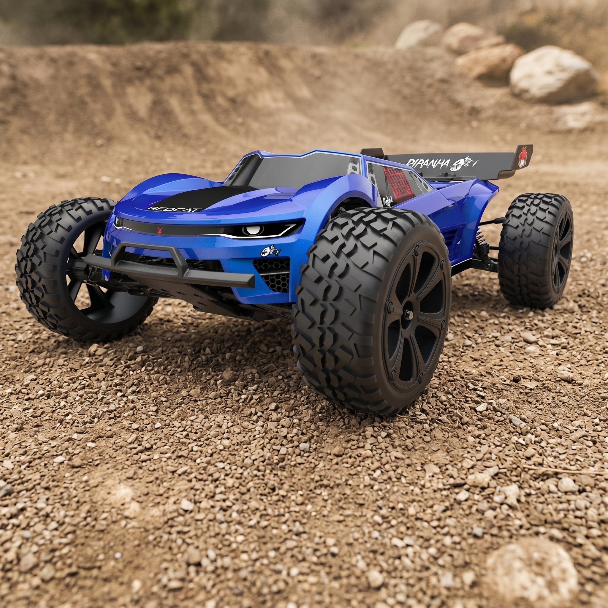Toyllo Piranha TR-10 1/10 RC Truggy RTR, 2WD Off-Road Remote Control Car with 540 Brushed Motor & 2.4GHz Radio