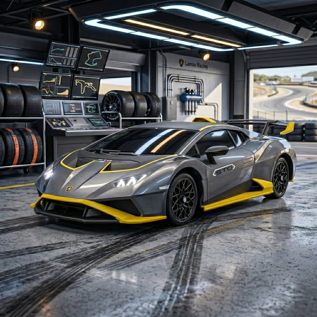 Toyllo Lamborghini Huracán STO RC Drift Car, 1/18 Remote Control Sports Car with 2 Batteries & 2.4GHz