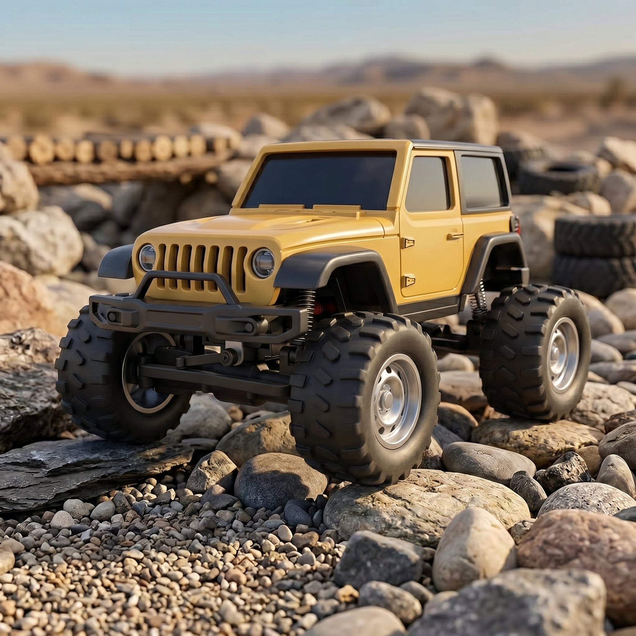 Toyllo 1/36 Mini RC Rock Crawler 4WD RTR, Full Proportional with 2.4GHz Remote & LED Lights