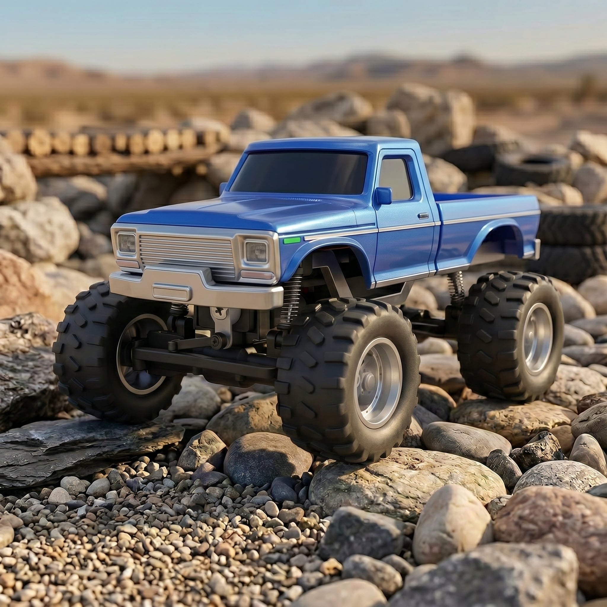 Toyllo 1/36 Mini RC Rock Crawler 4WD RTR, Full Proportional with 2.4GHz Remote & LED Lights
