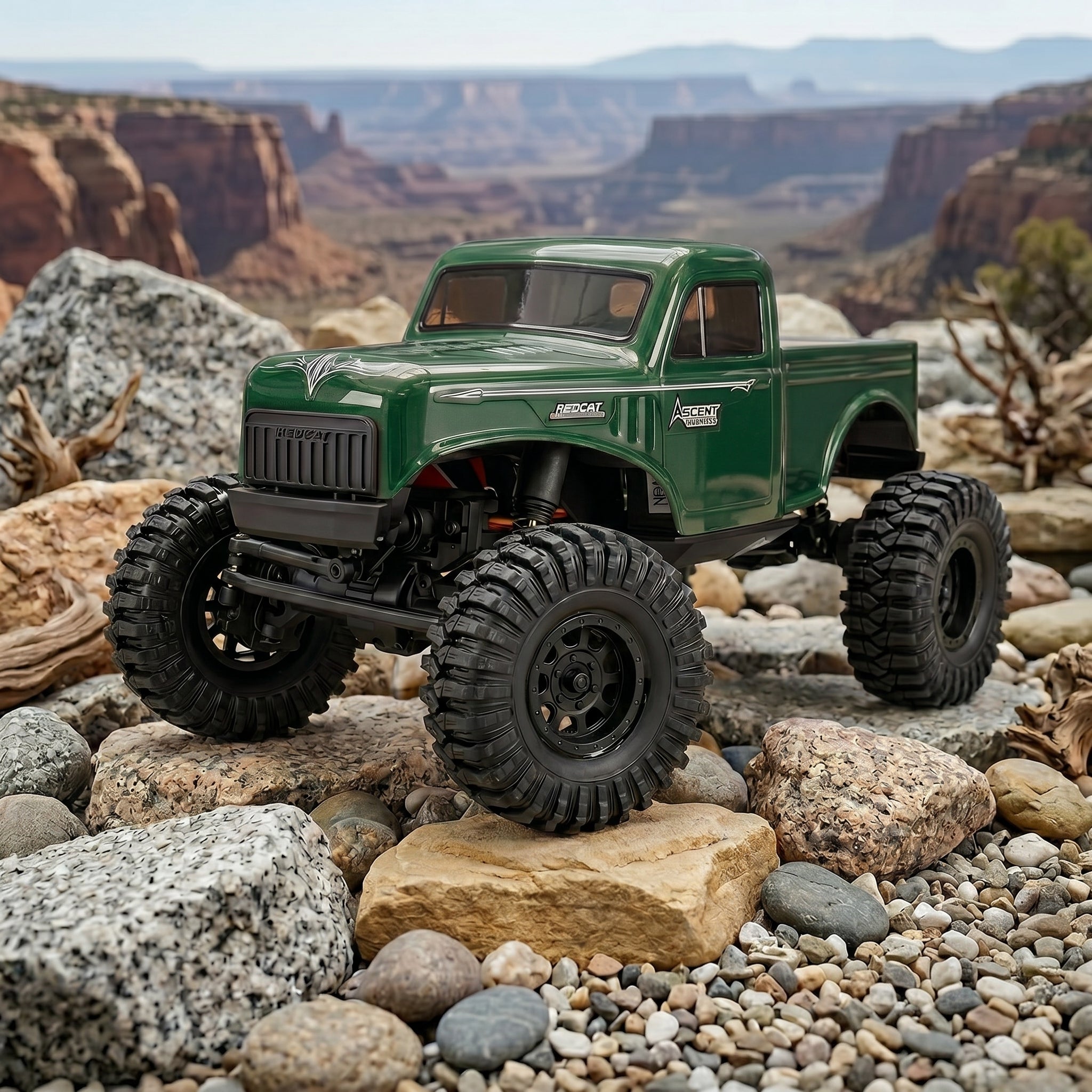 Toyllo Ascent-18 Brushless RC Rock Crawler, 1/18 4WD RTR RC Crawler with Portal Axles, High Steer Geometry & Waterproof Electronics