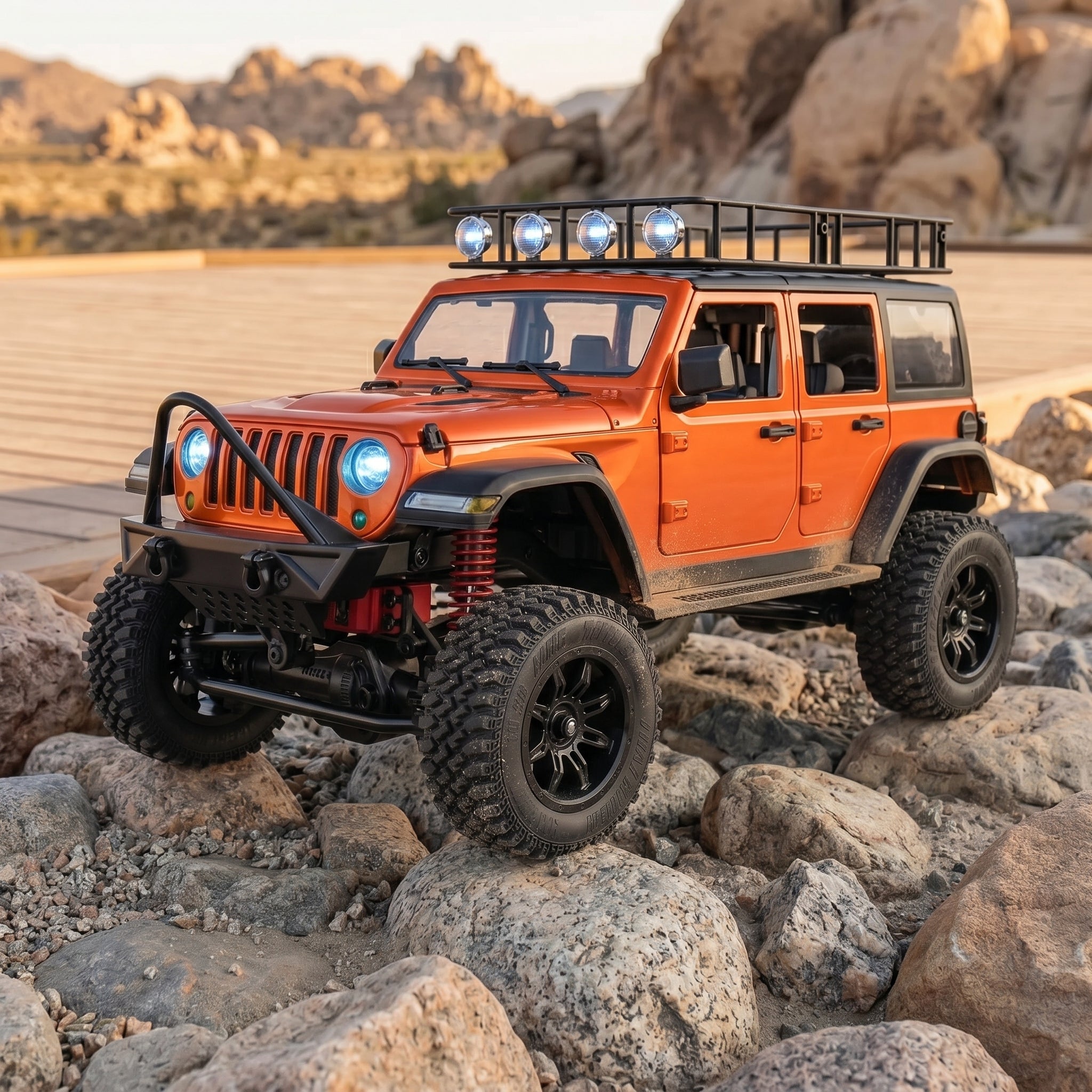 Toyllo MN-128 1/12 RC Rock Crawler, 4WD RTR with 2.4GHz Remote, Proportional Steering & 1200mAh Battery