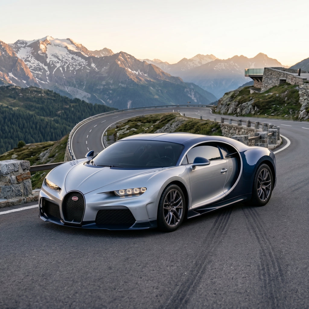 Toyllo Bugatti RC Car, 1/24 Remote Control Sports Car with Bugatti Chiron & Bugatti Divo, Headlights & 3.7V Battery