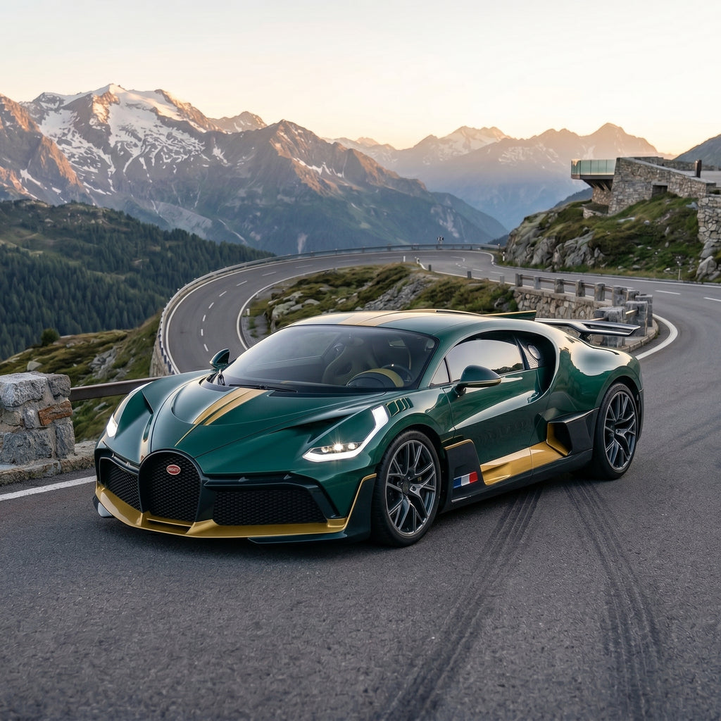 Toyllo Bugatti RC Car, 1/24 Remote Control Sports Car with Bugatti Chiron & Bugatti Divo, Headlights & 3.7V Battery