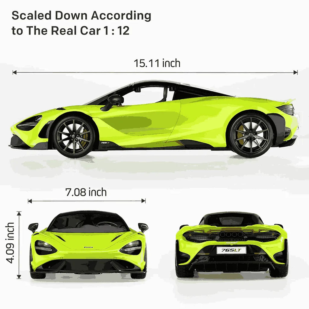 Rc model car scaled down according to real car 1:12