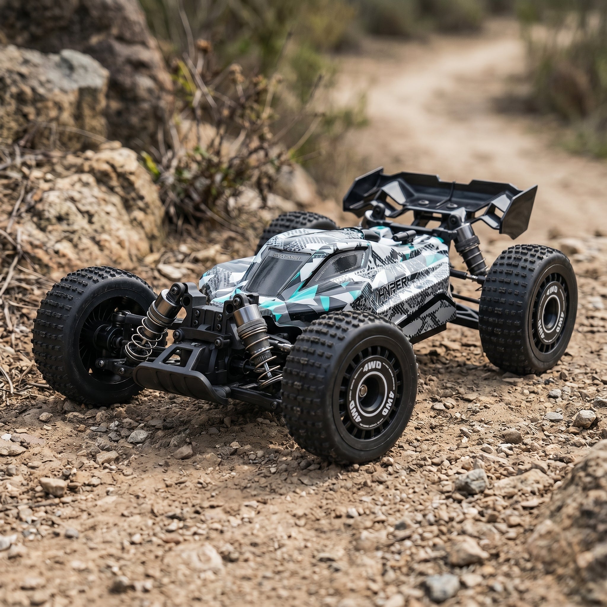 1/16 Brushless RC Buggy 4WD | 38+ MPH High Speed RC Car for Adults | Off-Road RTR RC Truck | 2S Battery Included