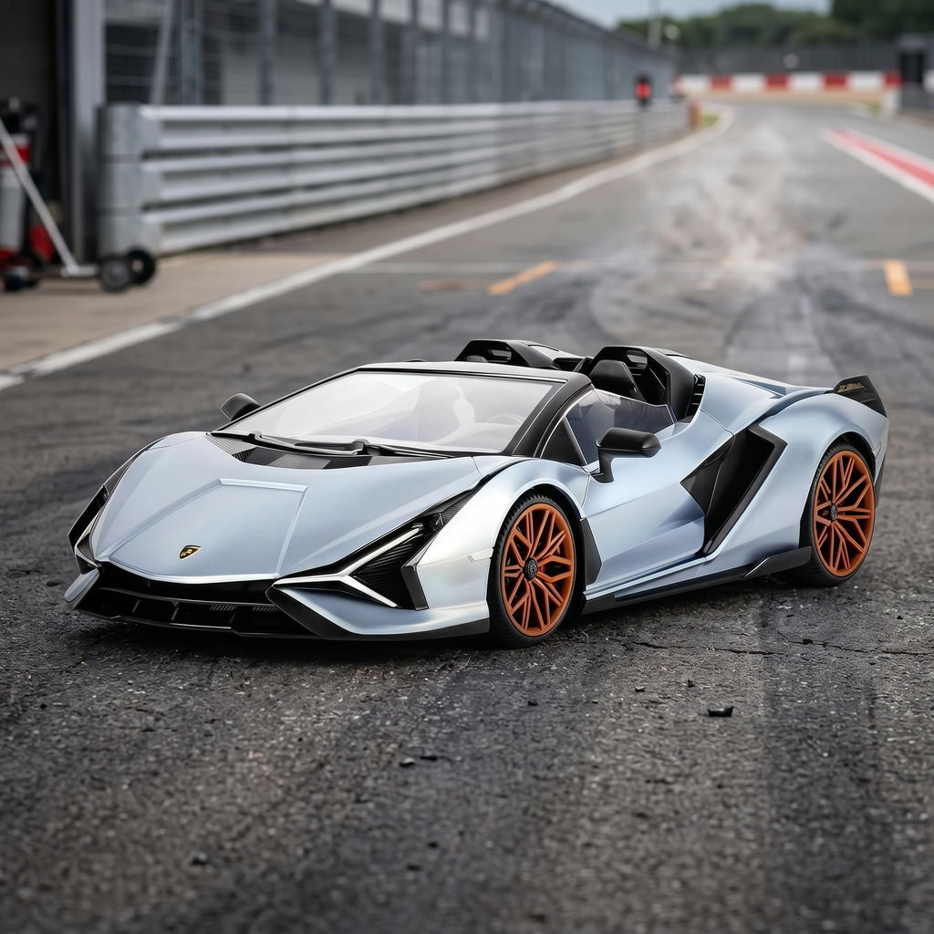 Toyllo Lamborghini Sián RC Car, 1/16 Remote Control Sports Car with LED Lights, 12 KM/H & 2.4GHz