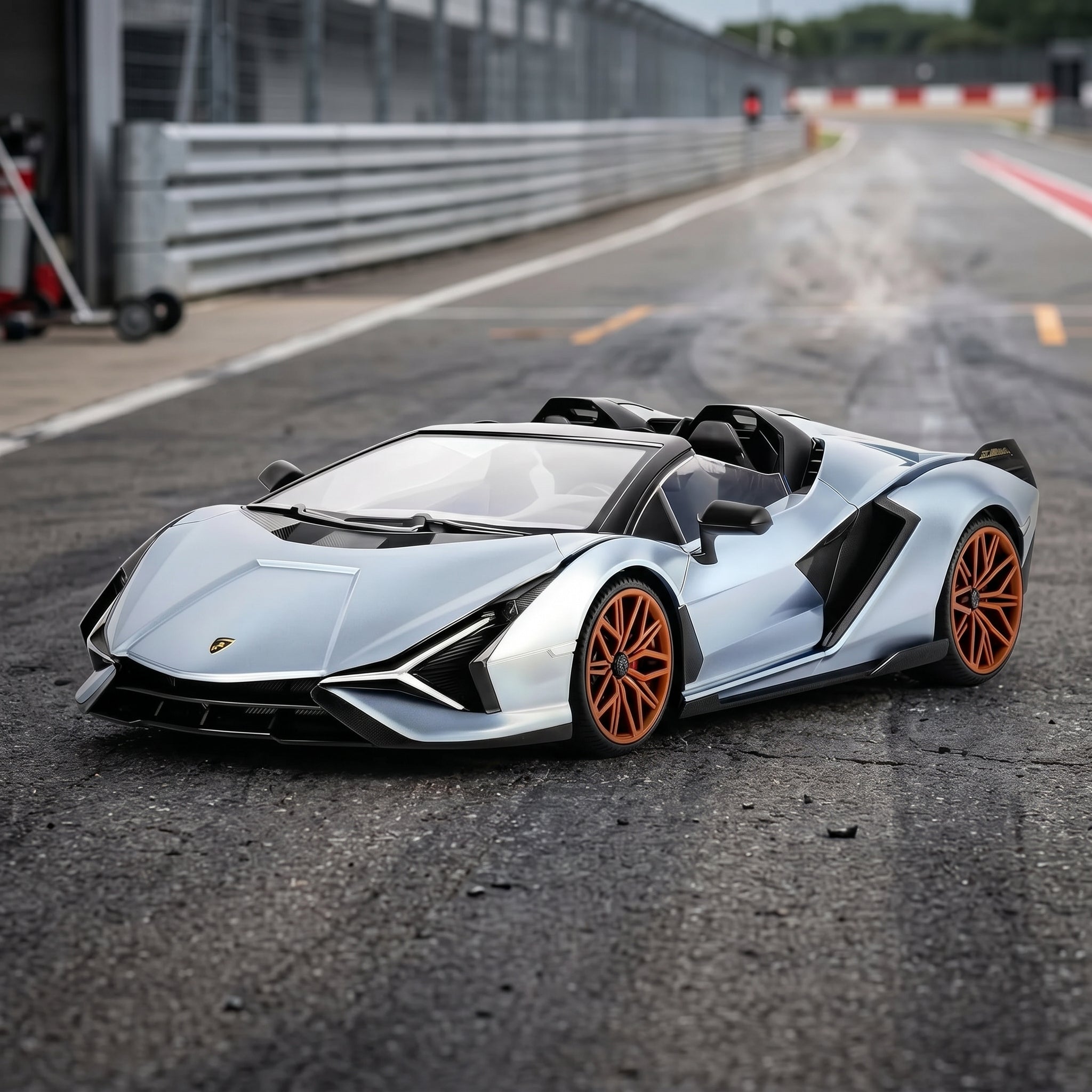 Toyllo Lamborghini Sián RC Car, 1/16 Remote Control Sports Car with LED Lights, 12 KM/H & 2.4GHz