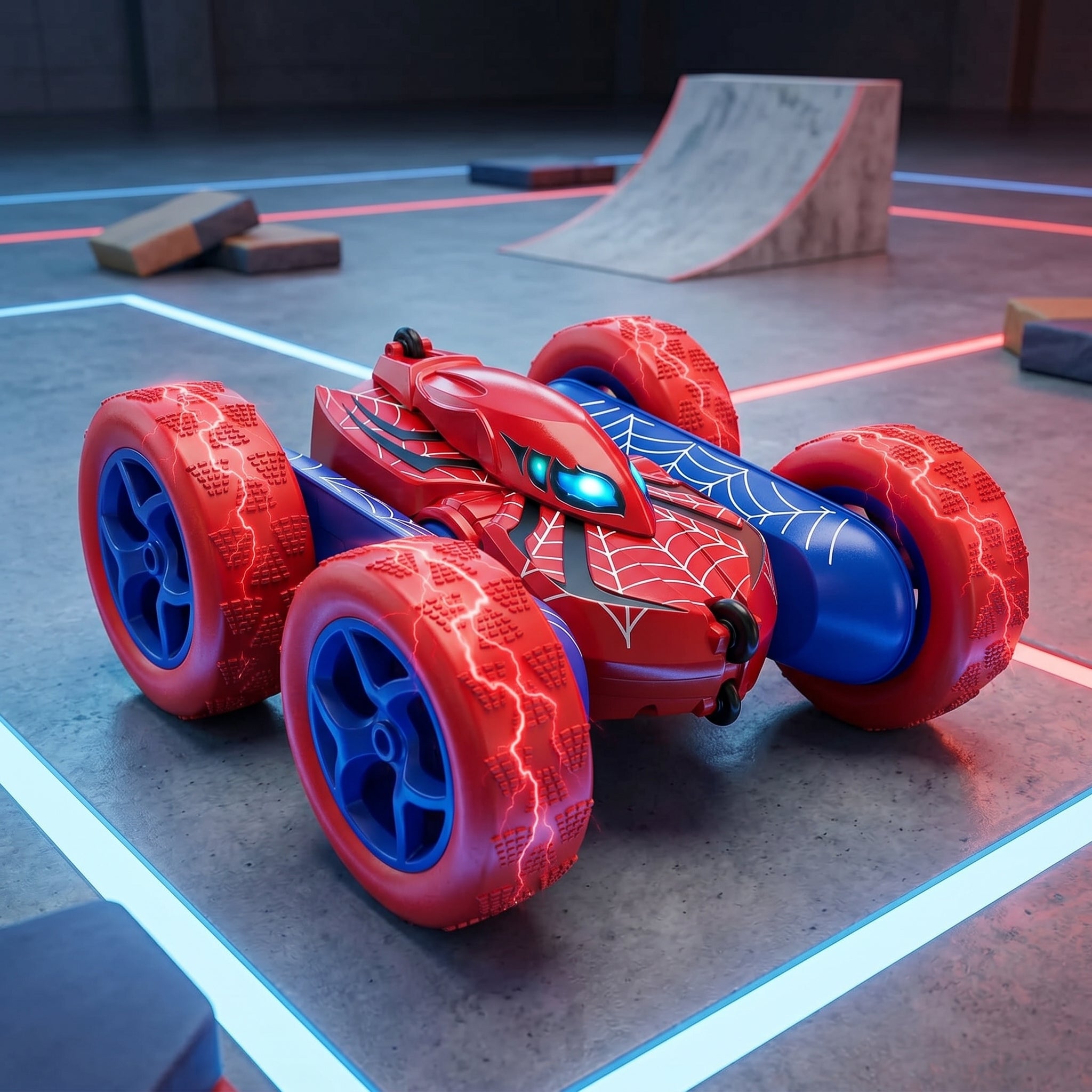 Toyllo RC Stunt Car, 4WD Double-Sided Remote Control Car with 360° Flip, Drift, 2.4GHz & Rechargeable Battery for Kids