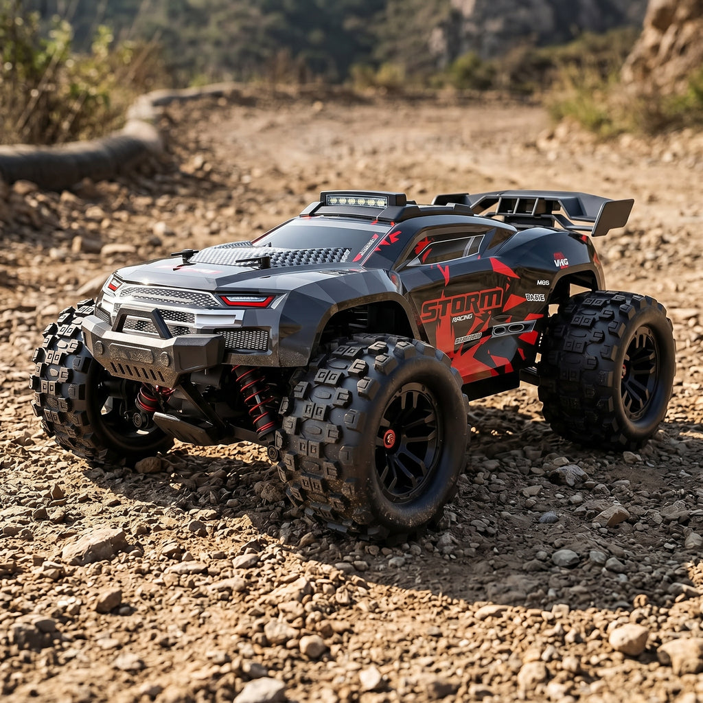 Toyllo 1/18 4WD RC Monster Truck for Kids & Adults, 40 KM/H High-Speed Remote Control Car with 2 Batteries & Drift Tires