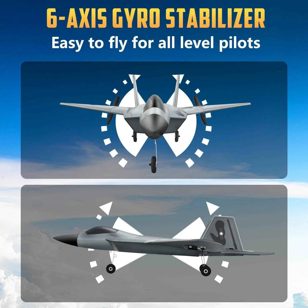 RC plane 6-xis gyro stabilizer and best easy to fly for every pilot.