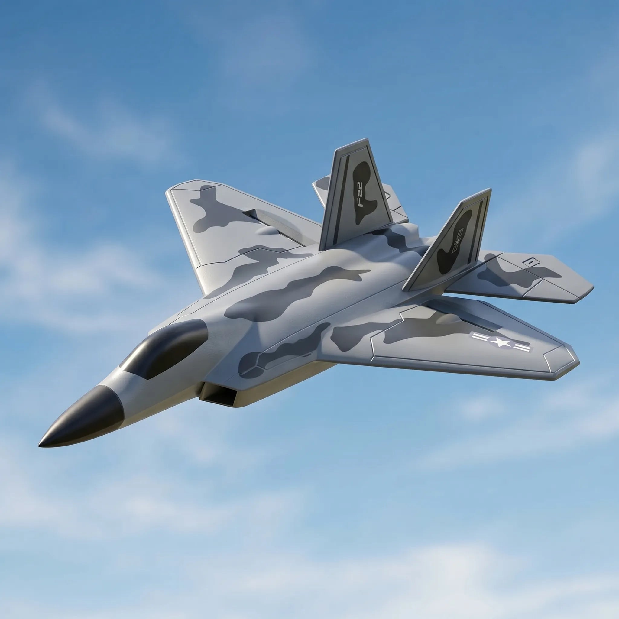 RC plane with grey colour on the sky in cloudy weather