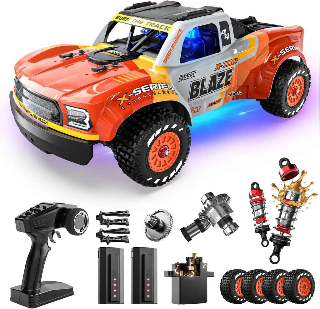 Short course truck with accessories on a white background